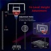 YONWAY Portable Basketball Hoop, Basketball System 4.76-10ft Height Adjustable  LED Basketball Hoop Lights to Outdoors Play for Youth Adults,Black - 3 of 4