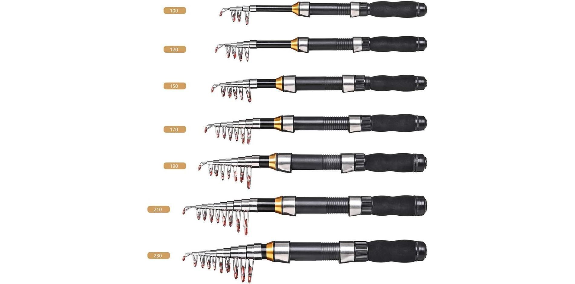 Telescopic Fishing Rod 1.0m-2.3m Fishing Rod Glass Rod Super Short Mini bass Bait Casting Fishing Rod