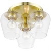 Livex Lighting Willow 3 - Light Flush Mount in  Satin Brass - 2 of 4