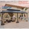 ALAULM Wall Mount Gazebo Outdoor Pergola, Hardtop Lean to Gazebo Canopy Awnings with Sloped Roof and Sturdy Steel Frame, for Patio, Deck, Backyard - 4 of 4