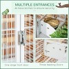 55'' Large Bird Cage with Toy Hooks Perches Food Bowls and Rolling Stand Parrot Cage with Tray for Cockatiels,White - LAOTIES - 4 of 4