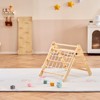 VEVOR Pikler Triangle Set, 4 in 1 Toddler Climbing Toys Indoor Playground, Large Size Wooden Climbing Gym with Triangle and Ramp, Wood Color - 2 of 4