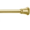 Home Mart Goods Metal Shower Curtain Tension Rod Rust Resistant Non-Slip Brushed Gold - 42"-72" - 2 of 2