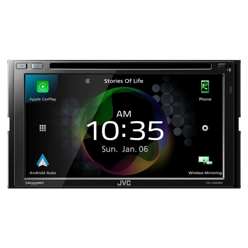 JVC KW-V960BW Works with Wireless CarPlay, Wireless Android Auto, CD/DVD AV Receiver, High-Res Audio, 4-Camera Input with Metra 95-9999 Universal D..., 3 of 10
