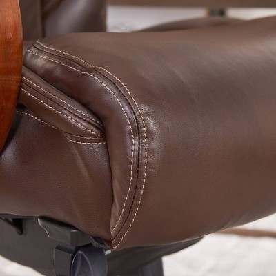 Chestnut Brown High Back Leather Executive Office Chair