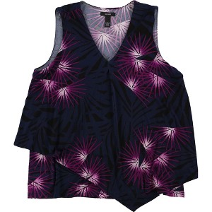 Alfani Womens Palm Floral Sleeveless Blouse Top - 1 of 1