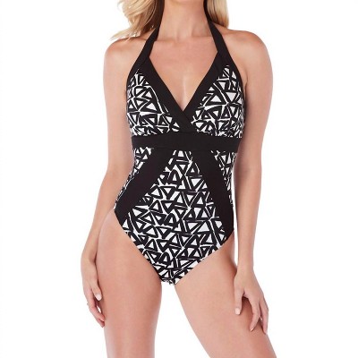 Women's Bermuda Triangle Bailey V-Neck One Piece Swimsuit - Magicsuit
