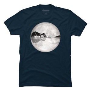 Men's Design By Humans Moonlight Nature Guitar II By Maryedenoa T-Shirt - 1 of 4