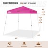 EAGLE PEAK 8x8 Slant Leg Pop Up Canopy Tent Easy Setup Instant Outdoor Beach Canopy 8x8 Base 6x6 Top - 3 of 4