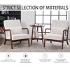 Rbied Mid-Century Modern Style Wood Accent Chair Living Room Chairs Reading Chair with Pillow and Cushion - 4 of 4