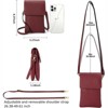 FATMOON Small Crossbody Bags for Women Leather Cell Phone Purse Bag Wallet with RFID Blocking Credit Card Slots - 3 of 4