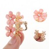 Unique Bargains Fashion Double Flower Hair Clips Hairdo Clip 1 Pc - 2 of 4