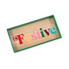 Shiraleah Green 18" Rectangle "Festive" Tray - 3 of 4