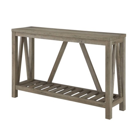 52 Modern Farmhouse Entryway Table Gray Wash Saracina Home Target