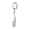 Black Bow Jewelry Sterling Silver and Cubic Zirconia Claddagh Pendant, 15mm - 2 of 4