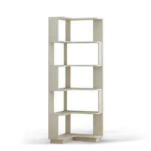 Racxily 6-Tier L-Shaped Corner Bookshelf, Freestanding Wooden Bookcase with Anti-Tip Device - 1 of 4