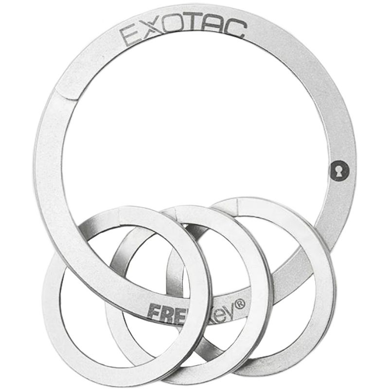 Exotac FREEKey Slim System Easy to Use Key Ring and Three Mini Key Rings, 1 of 6