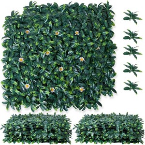 Artificial Grass Wall Panels,20"x 20" Artificial Plant Wall Panels Fake Greenery Leaf Hedge for Outdoor,Indoor - 1 of 4