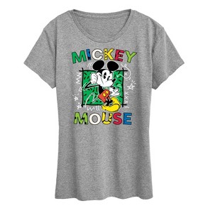 Women's - Disney - Mickey Mouse Cartoon Pop Short Sleeve Graphic T-Shirt - 1 of 4