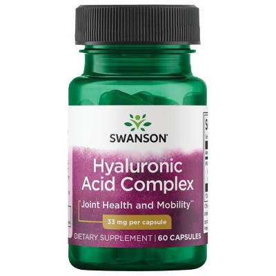 Swanson Hyaluronic Acid Complex 33 mg 60 Capsules.