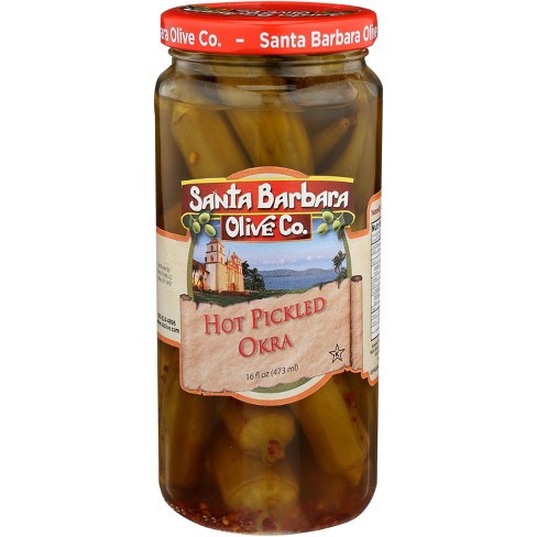 Santa Barbara Olive Co. Hot Pickled Okra - Case of 6 - 16 oz - image 1 of 1