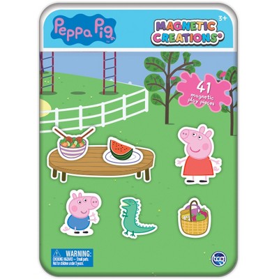 Magnetic Creations Tin: Peppa Pig - Creative Storytelling Playset,Ages 3+
