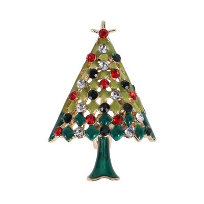 Unique Bargains Christmas Brooches CZ0472-2 Alloy Dripping Wax Black 1 Pc