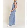 Women's Ruffled Denim Jumpsuit - JADE BY JANE - 3 of 4