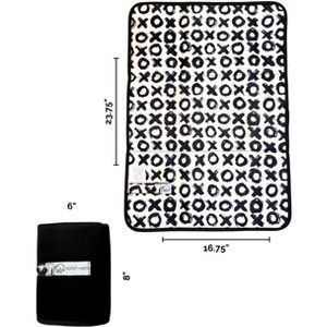 Portable Diaper Changing Pad – XL, Foldable Neoprene Mat with Modern Print – Waterproof & Machine Washable for Travel or Diaper Bags (Black XOXO) - 1 of 4