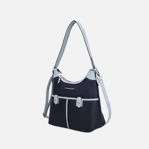 MKF Collection Harper Vegan Color Block Leather Women’s Shoulder Hobo Bag by Mia K - 1 of 4