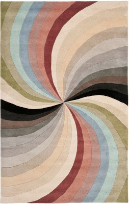 Multi-Color Tufted Handmade Wool Area Rug, 7'6" x 9'6"