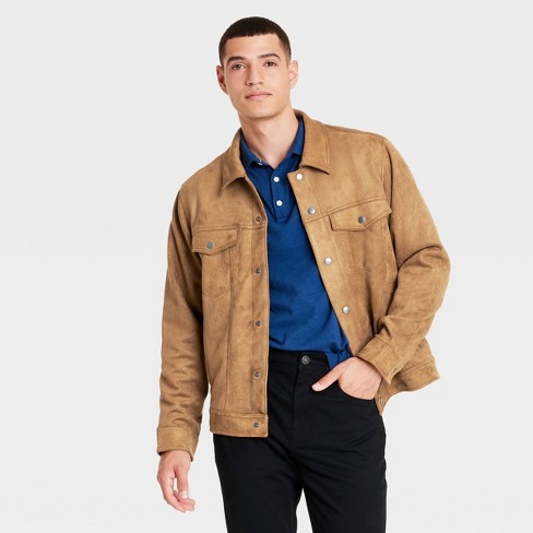 Faux suede jacket mens online