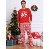 cheibear Christmas Deer Loungewear Long Sleeves Tee and Deer Pants Family Pajama Sets - 3 of 4