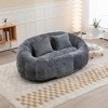 KTMBDW Bean Bag Chair, Loveseat Bean Bag Sofa, Ultra Soft Love Seat Mini Sofa Couch, Chenille, for Living Room Bedroom - 3 of 4