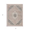 2' X 3' Pink and Cream Medallion Area Rug - 3 of 4