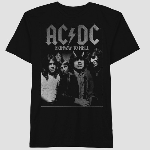 Men's Ac/dc Short Sleeve Graphic Crewneck T-shirt - Black :