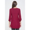 WEST K Women's Nora Ultrasoft V-neck Tunic with Long Sleeves and Front Seam Detail - 3 of 4