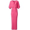 VENUS Womens Drape Sleeve Maxi Dress​  -  L, Hot Pink - 3 of 4