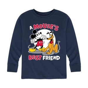 Boys' - Disney - A Mouse's Best Friend Long Sleeve Graphic T-Shirt - 1 of 4