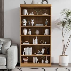 PexFix Wood Grain Storage Cabinet Bookshelf for Living Room Office Bedroom - 1 of 4