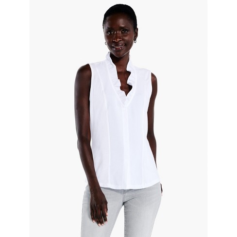 White ruffle hot sale vest top