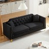 NicBex 81 Inch Chenille Pull Buckle Design 3-Seater Sofa with 2 Throw Pillows for Living Room,Apartment,Bedroom - 2 of 4