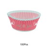 Unique Bargains Disposable Baking Cups Greaseproof Paper Red Blue 3.15"x3.15"x1.18" 100 Pcs - 4 of 4