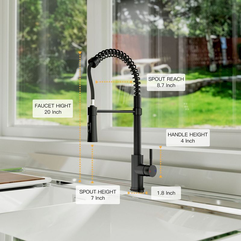 Homlux Pull Down Kitchen Faucet, 6 of 10
