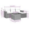 vidaXL 5 Piece Patio Sofa Set with Cushions Black and Blue - With Table - 3 of 4