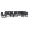 vidaXL Patio Lounge Set - 8 Piece Modern Style, Anthracite Steel Construction with Woven Fabric - Comes with Cushions and Assemblage - 3 of 4