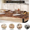 71 Inch Farmhouse Dining Table for 6-8 People, Rustic Style Rectangle Kitchen Table, Geometric Metal Legs & Thick Wood Tabletop, Easy to Clean - 3 of 4