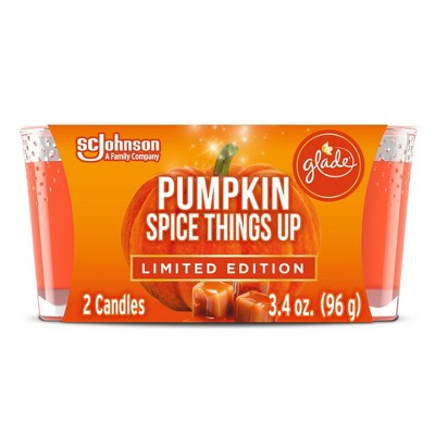 Glade Candle Pumpkin Spice Things Up - 2pk/3.4oz