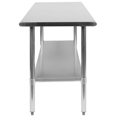Versatile Stainless Steel 60" Prep & Work Table with Adjustable Undershelf