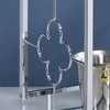 24/7 Shop At Home Buncrana Glass Top Serving Cart Chrome: Contemporary Quatrefoil, Tempered Shelves - 4 of 4